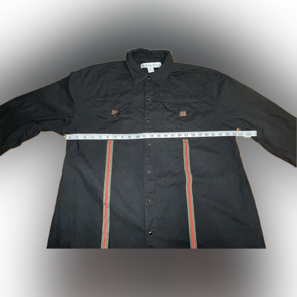 Y2K VINTAGE 3XL MENS BROOKLYN BASEMENT LONG SLEEVE PEARL SNAP BUTTON UP SHIRT - Picture 2 of 7